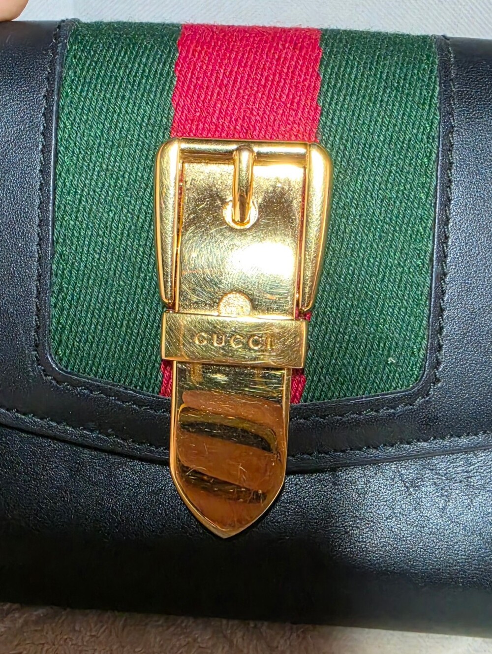 Authentic Gucci Long Wallet/Clutch  Black Leather - Picture 11 of 15